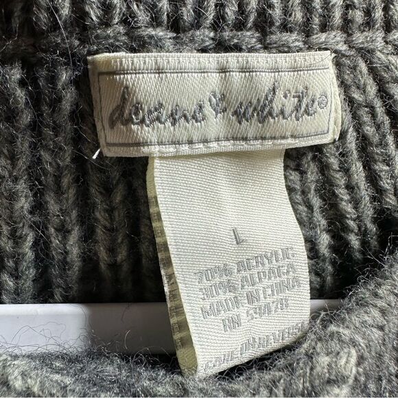 Deane + White Gray Alpaca‎ Blend Cardigan Sweater Women’s Size Large L - Picture 2 of 8